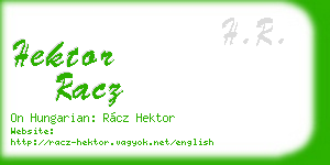 hektor racz business card